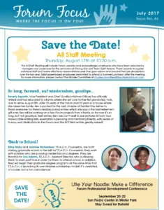Forum Focus July 2017 - Issue No. 46-1