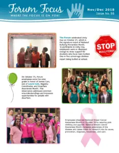 Forum Focus November-December 2018 – Issue No. 58-1